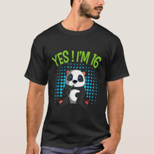 Ja, ich bin 16 Panda Theme Bday Py Celebration T-Shirt