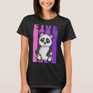 Ja, ich bin 5 Jahre alt Panda Themed 5. Geburtstag T-Shirt