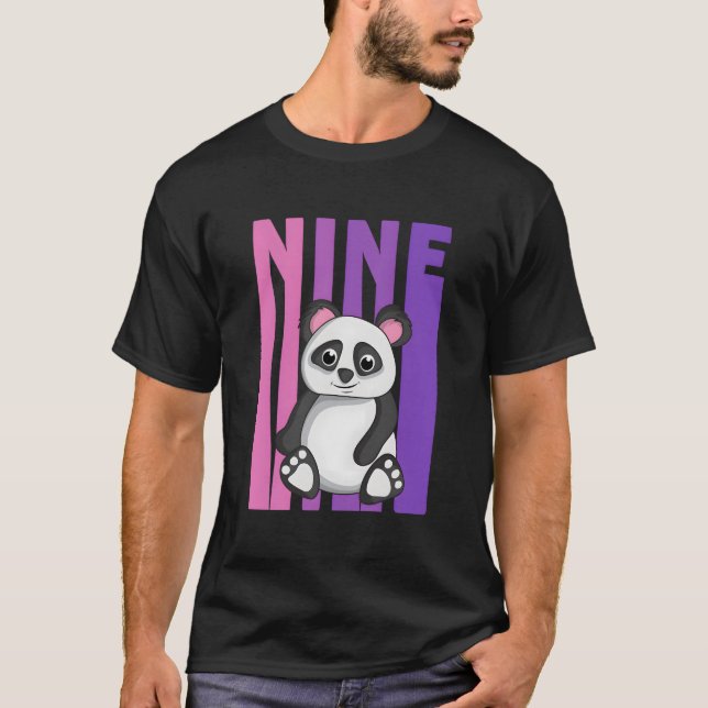 Ja, ICH BIN 9 Panda Thema 9. Py T-Shirt (Vorderseite)