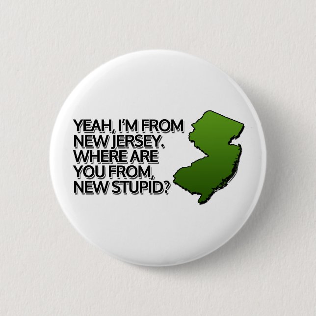 Ja, ich bin aus New Jersey. Button (Vorderseite)