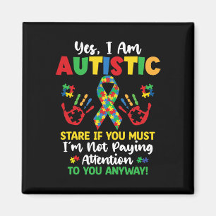 Ja, ich bin Autistische Autismus Bewusstsein Kinde Magnet