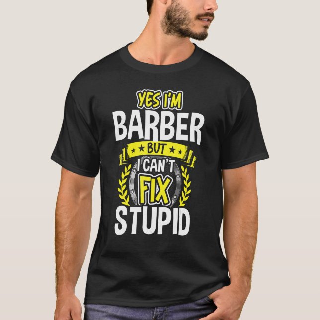 Ja, ich bin Barber T-Shirt (Vorderseite)