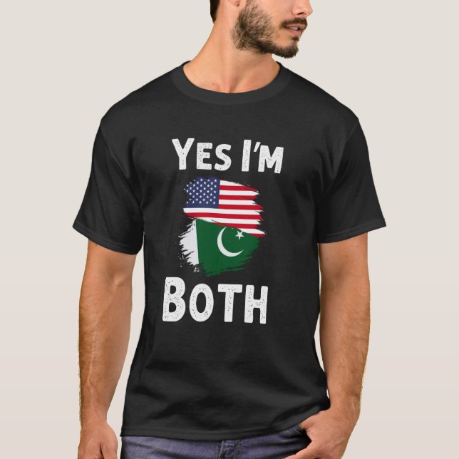 Ja, ich bin beide Pakistanischer Unabhängigkeitsta T-Shirt (Vorderseite)