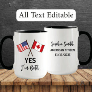 Ja, ich bin beide - US Canada Pride Individuelle N Tasse