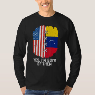 Ja, ich bin beides, halb Amerikaner, halb Venezola T-Shirt