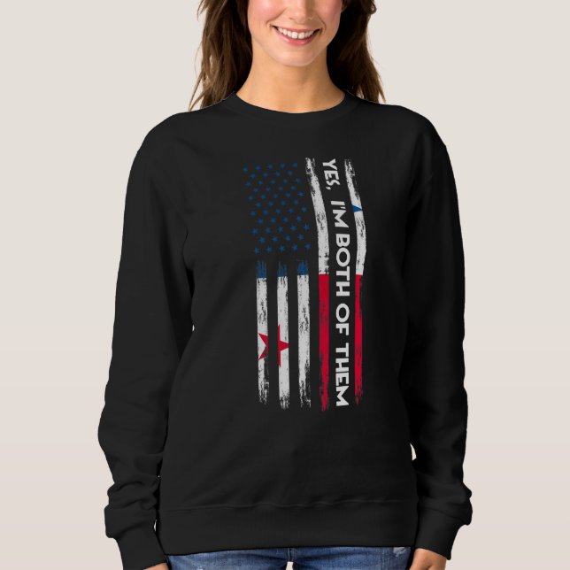 Ja, ich bin beides, panamaisch Panama Panamaisch Sweatshirt (Vorderseite)