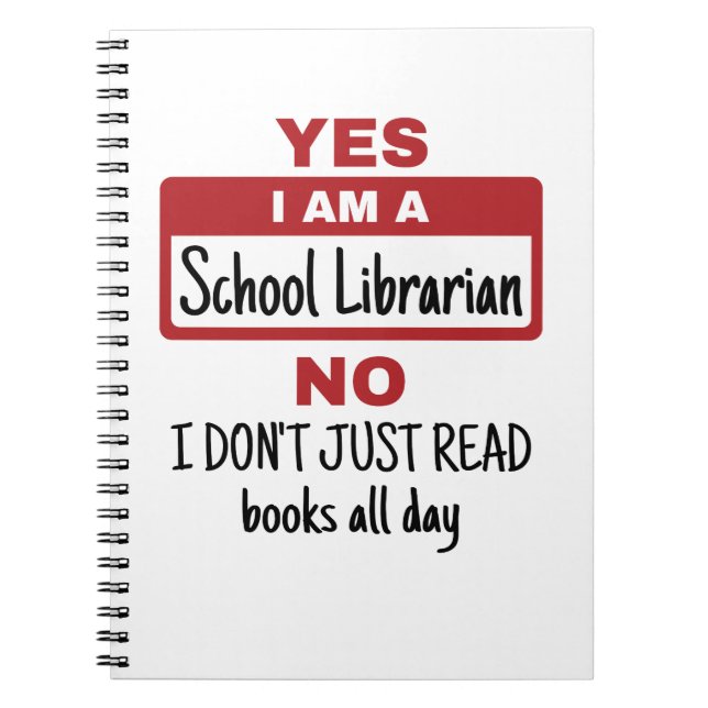 Ja, ich bin Bibliothekar Notizblock (Vorderseite)