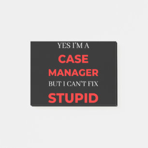 Ja, ich bin ein Fallmanager, aber ich kann keinen Post-it Klebezettel