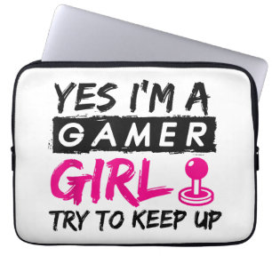 Ja, ich bin ein Gamer Girl Gaming Girl  Laptopschutzhülle