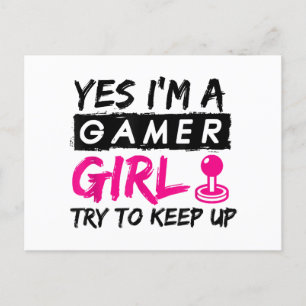 Ja, ich bin ein Gamer Girl Gaming Girl Postkarte