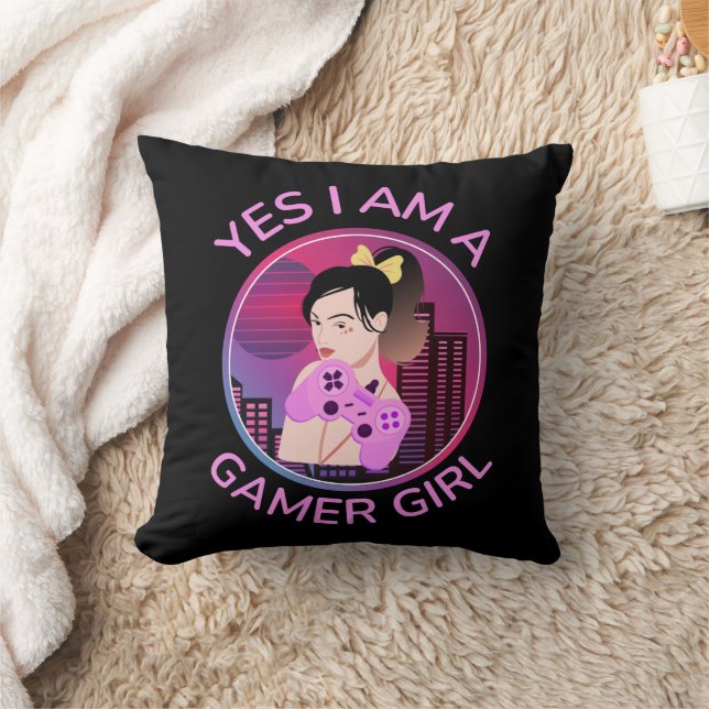 JA, ICH BIN EIN GAMER-MÄDCHEN KISSEN (Decke)