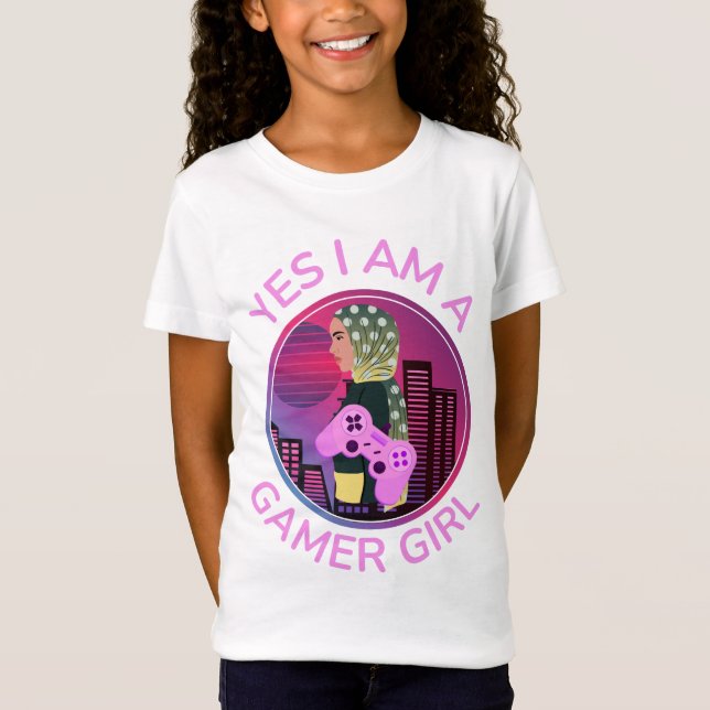 JA, ICH BIN EIN GAMER-MÄDCHEN T-Shirt (Vorderseite)