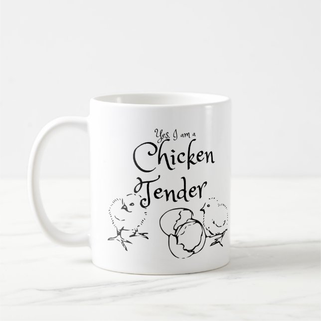 Ja, ich bin ein Hühnerzauberdesign mit Hühnern Kaffeetasse (Links)