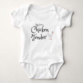 Ja, ich bin ein Hühnerzender mit weißem Rooster Baby Strampler