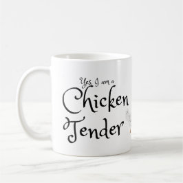Ja, ich bin ein Hühnerzender mit weißem Rooster Kaffeetasse
