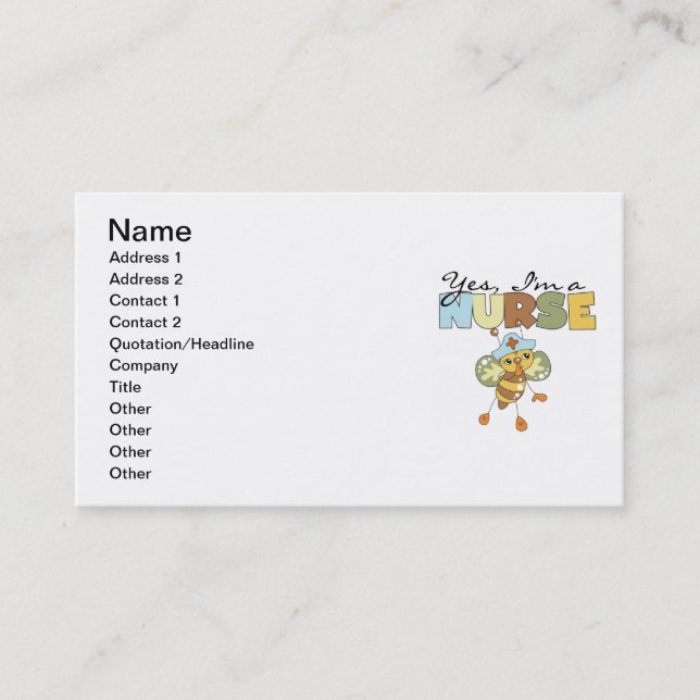 JA, ich bin ein Krankenpfleger-T - Shirt und Gesch Visitenkarte (Vorderseite)