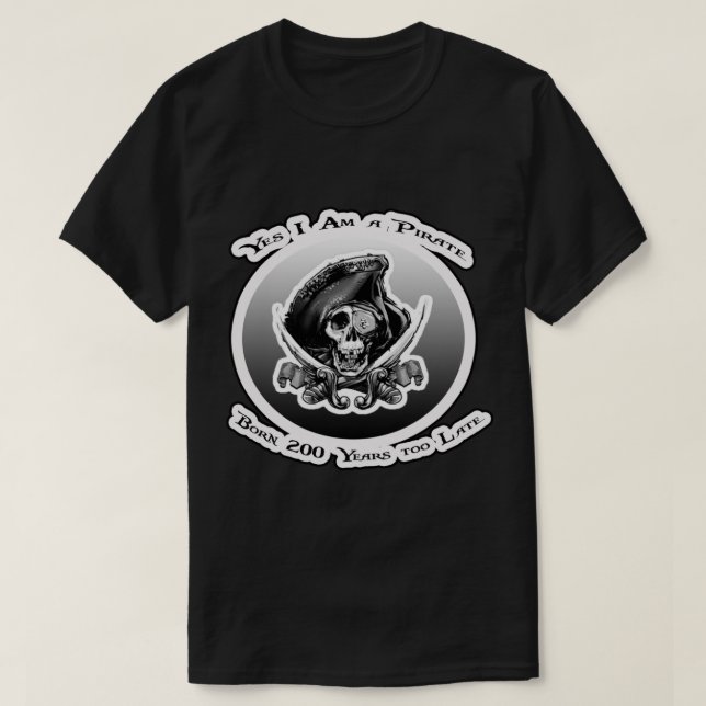 Ja, ich bin ein Pirate T-Shirt (Design vorne)