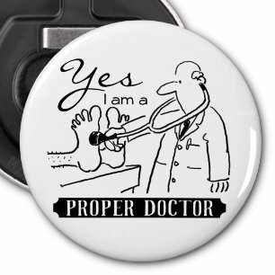 Ja, ich bin ein richtiger Arzt. Flaschenöffner