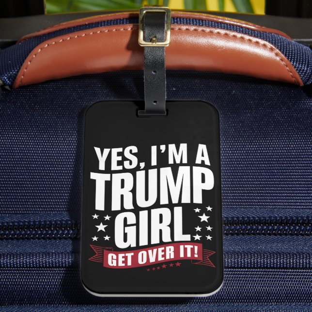 Ja, ich bin ein Trump-Mädchen, das 2024 die Wahl ü Gepäckanhänger (Vorderseite Insitu 2)