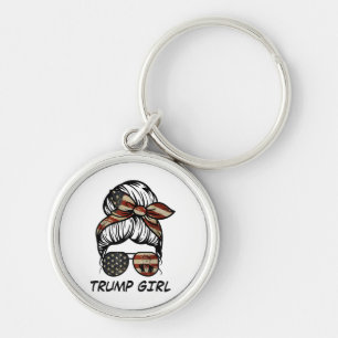 Ja, ich bin ein Trump-Mädchen, das sich darüber hi Schlüsselanhänger