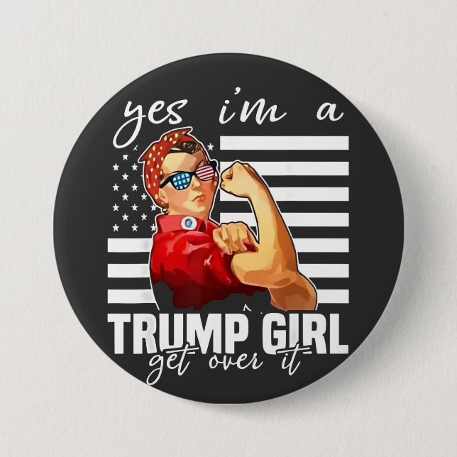 Ja, ich bin ein Trump-Mädchen, das Trump-Mädchen ü Button (Vorderseite)