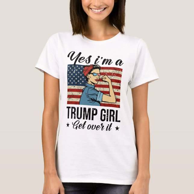 Ja, ich bin ein Trump-Mädchen T-Shirt (Vorderseite)