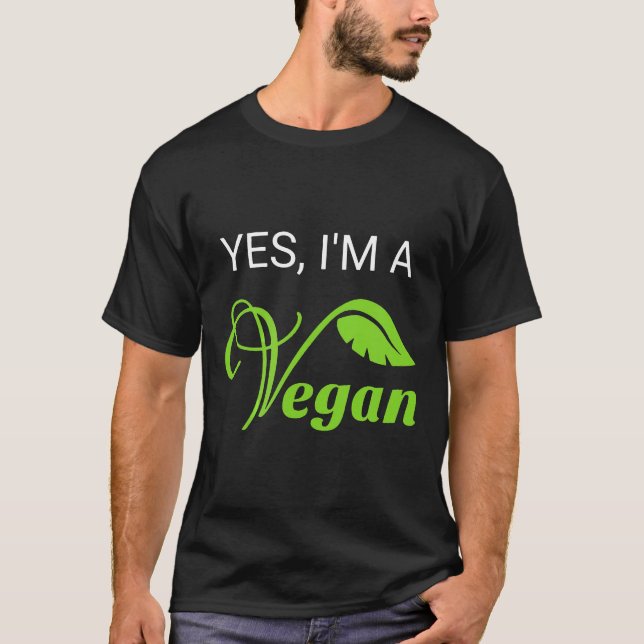 Ja Ich bin ein Veganer, Veganer Rohkost-Lover-Spaß T-Shirt (Vorderseite)
