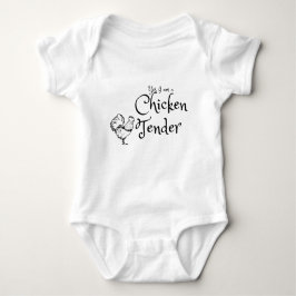 Ja, ich bin eine Hühnerzend w Rooster-Kontur Baby Strampler