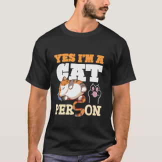 Ja, ich bin eine Katzenperson, süße Katzenschwingu T-Shirt