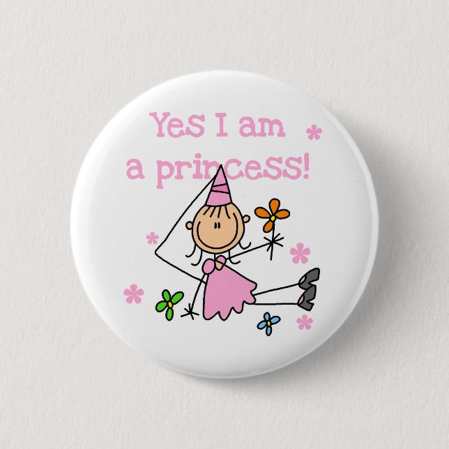 Ja, ich bin eine Prinzessin Button (Vorderseite)