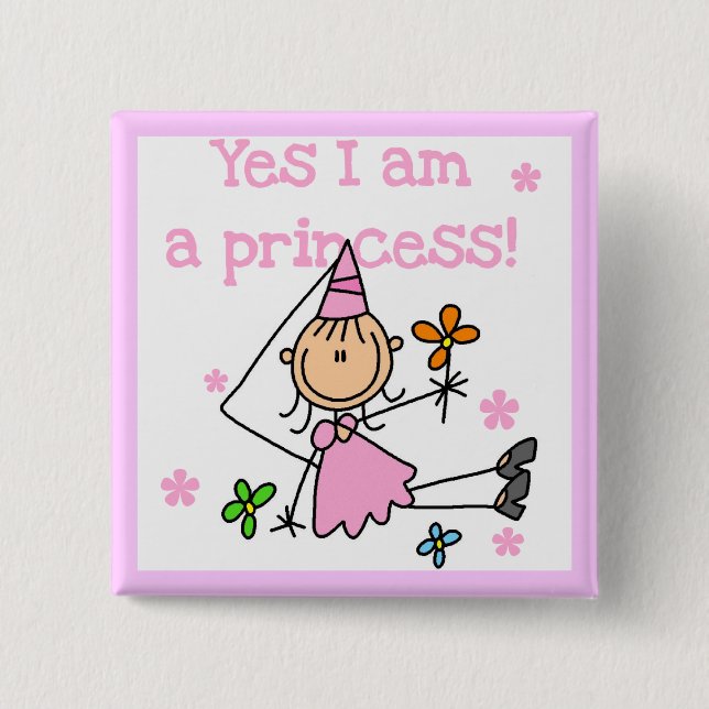 Ja, ich bin eine Prinzessin Button (Vorderseite)