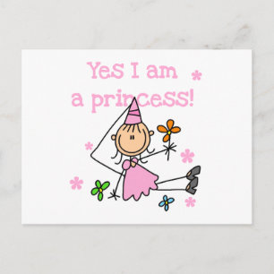 Ja, ich bin eine Prinzessin Postkarte