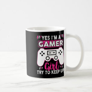 Ja, ich bin Gamer Girl versuche, ein lustiges Spie Kaffeetasse