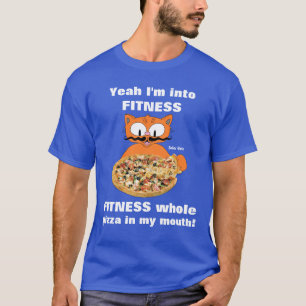Ja, ich bin in der Fitness Funny Pizza Cartoon Cat T-Shirt