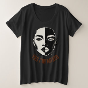 JA, ICH BIN MIXED - Plus Size Identity T - Shirt