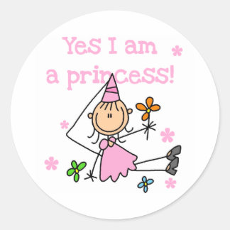 Ja, ich bin Prinzessin Runder Aufkleber