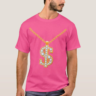 Ja, ich bin reich elegante Hip Hop Golden Necklace T-Shirt