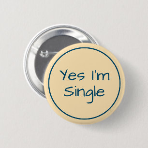 Ja, ich bin Single Peach and Blue Text Button