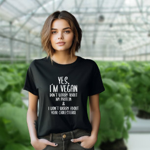 Ja, ich bin Vegan, witzig Veganismus Weißes Zitat T-Shirt