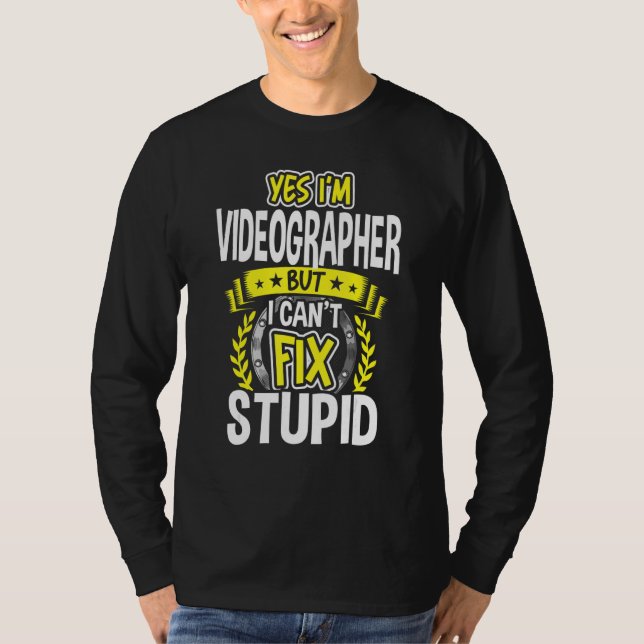 Ja, ich bin Videographin T-Shirt (Vorderseite)