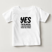 JA ICH BIN ZWEISPRACHIG Baby-Body Spanisch/Englisc
