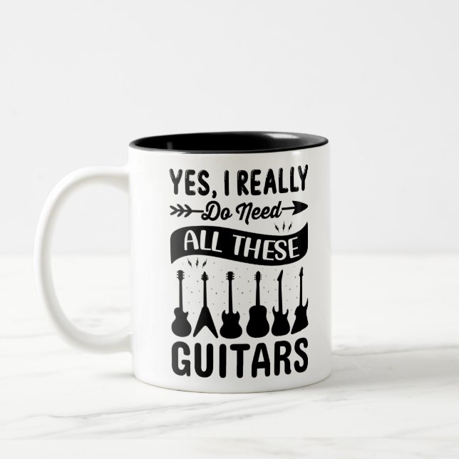 Ja, ich brauche wirklich all diese Gitarren Zweifarbige Tasse (Links)