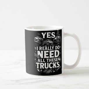 Ja, ich brauche wirklich all diese LKWs Garage Lus Kaffeetasse