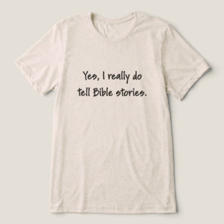 Ja, ich erzähle wirklich Bibelgeschichten – schwar Tri-Blend Shirt