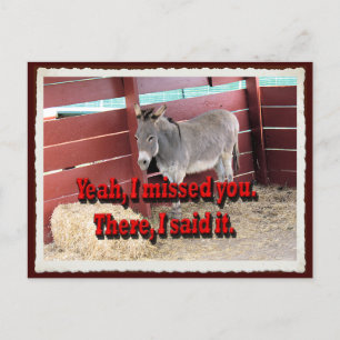 Ja, ich habe dich vermisst... Postkarte