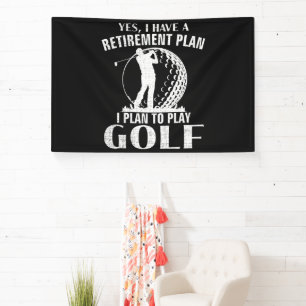Ja, ich habe einen Rentenplan Golf Lustiger Golfer Banner