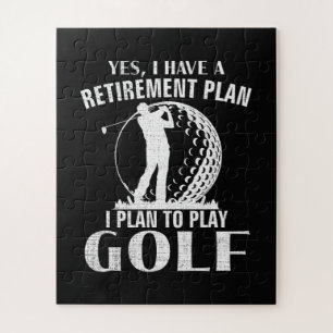 Ja, ich habe einen Rentenplan Golf Lustiger Golfer Puzzle