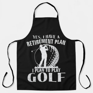 Ja, ich habe einen Rentenplan Golf Lustiger Golfer Schürze