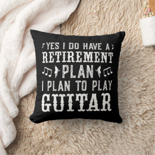 Ja, ich habe einen Rentenplan Lustig für Gitarrenl Kissen