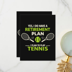 Ja, ich habe einen Rentenplan Tennis Dankeskarte